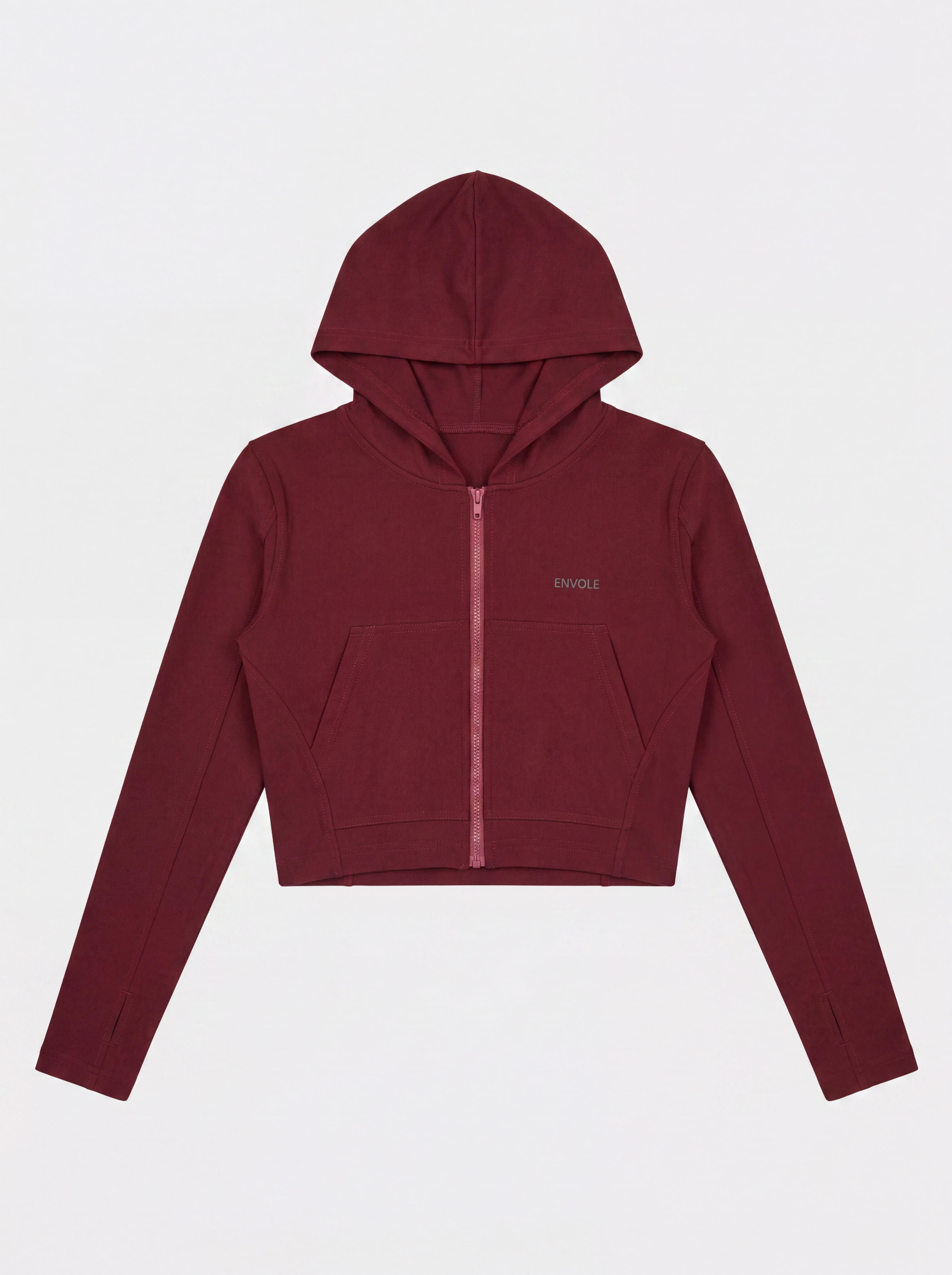 OBSIDIAN | CROPPED ZIP HOODIE