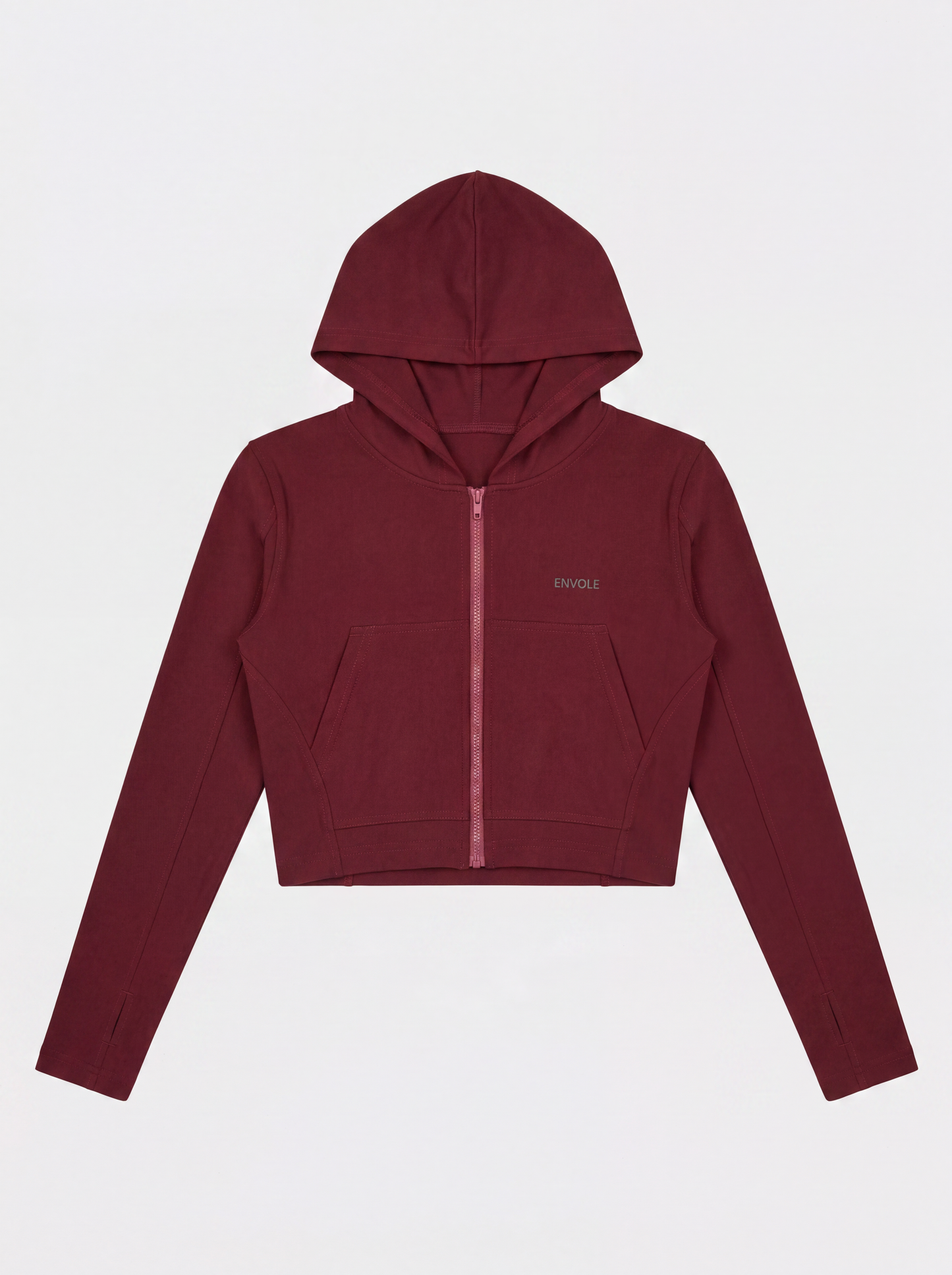 OBSIDIAN | CROPPED ZIP HOODIE