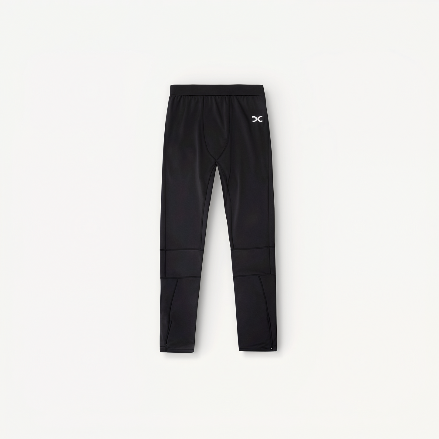 Black athletic leggings with ‘ENVOLE’ logo in front of a white background.