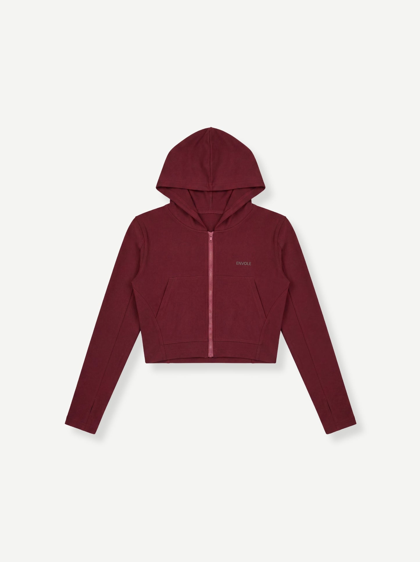 OBSIDIAN | CROPPED ZIP HOODIE